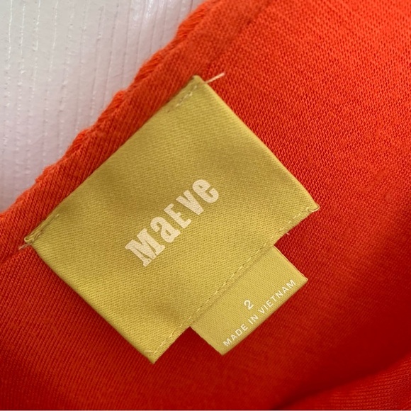 Anthropologie Maeve Double V Skater Flare Mini Dress EUC Size - 2 - Picture 8 of 11